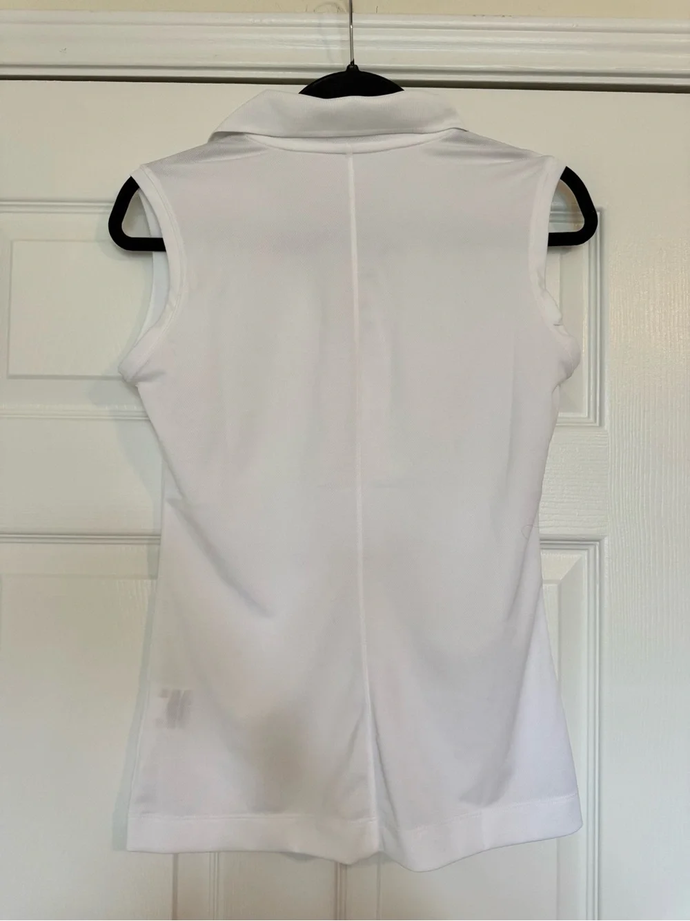 Nike Women’s Gold Sleeveless Polo Tank Top - White